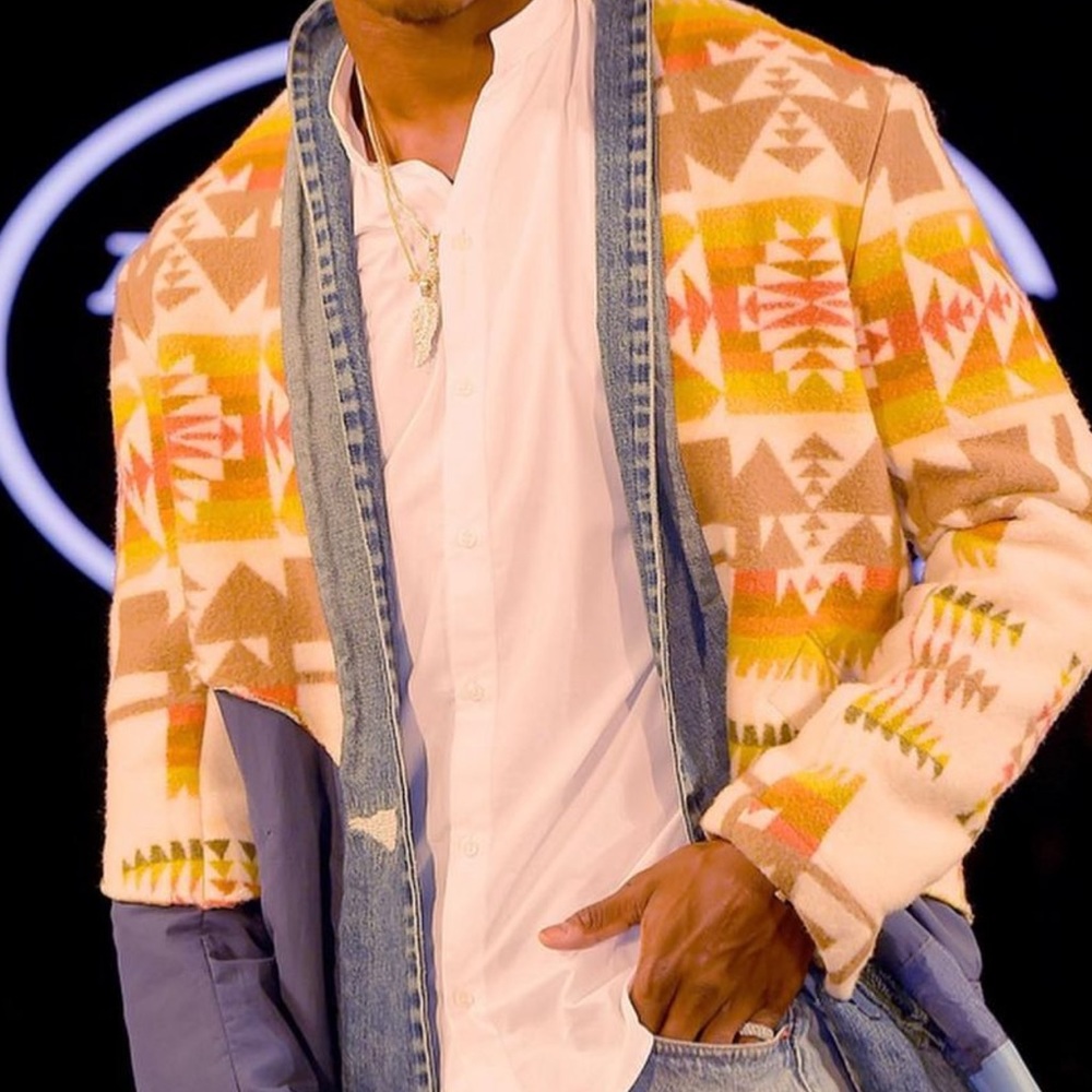 Greg Lauren Jacket worn by Anthony Harris in New York fashion week!